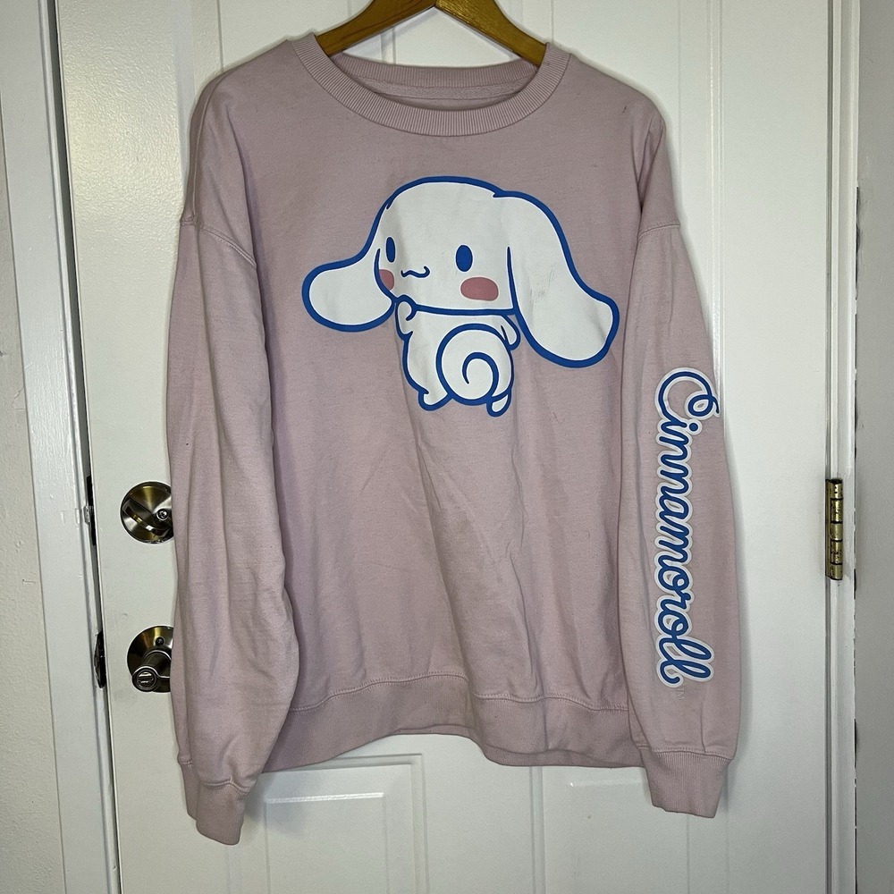 Cinnamoroll Pink Sweatshirt Hello Kitty Sanrio‎ Women's Size XL